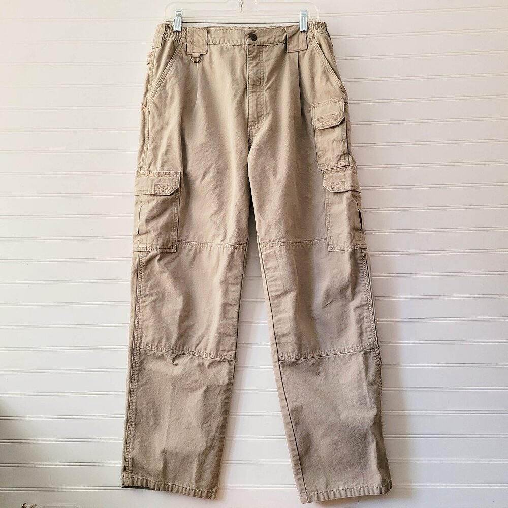 5.11 Tactical Pants Mens Tag Size 34/32 Beige Cargo Cotton Canvas Pockets 74251